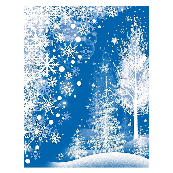 FEERIC LIGHTS & CHRISTMAS - Décovitre blanc paillettes 29x41cm - large