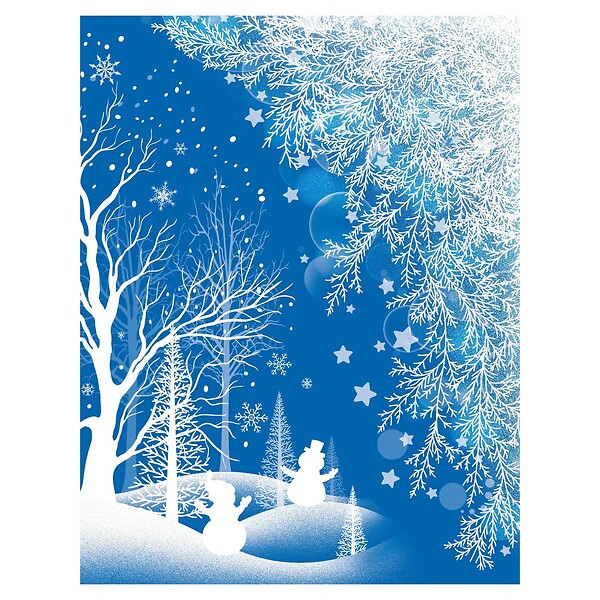 FEERIC LIGHTS & CHRISTMAS - Décovitre blanc paillettes 29x41cm - large