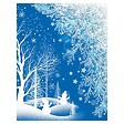 FEERIC LIGHTS & CHRISTMAS - Décovitre blanc paillettes 29x41cm - vignette