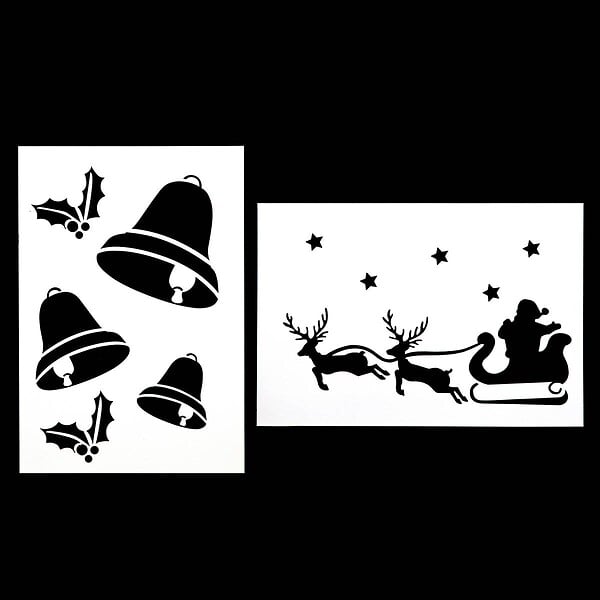 FEERIC LIGHTS & CHRISTMAS - Lot de 2 pochoirs de noël 21X37 - large