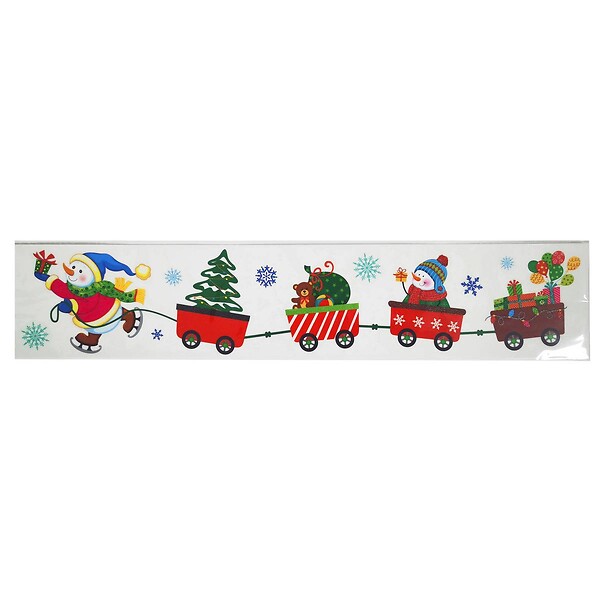 FEERIC LIGHTS & CHRISTMAS - Décovitre wagons 60x12cm, 4 assortiments - large
