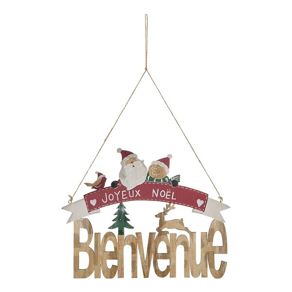 FEERIC LIGHTS & CHRISTMAS - Sujet pancarte joyeux Noël l.29cm bois - large