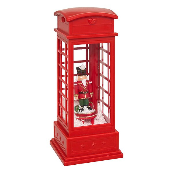FEERIC LIGHTS & CHRISTMAS - Déco lumineuse Cabine téléphonique 2 LED Blanc Froid H 25 cm - large