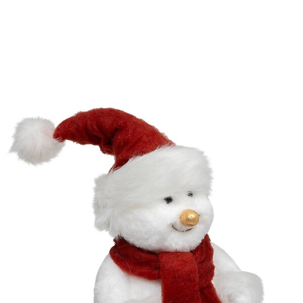 FEERIC LIGHTS & CHRISTMAS - Déco de Noël Bonhomme de neige avec Écharpe et Bonnet rouge H 40 cm - large