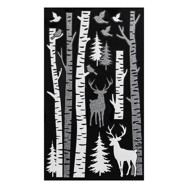 FEERIC LIGHTS & CHRISTMAS - Sticker Blanc Imprimé Argent - large