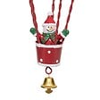 FEERIC LIGHTS & CHRISTMAS - Sujet bonhomme de neige montgolfière métal H.14cm assorti - vignette