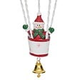 FEERIC LIGHTS & CHRISTMAS - Sujet bonhomme de neige montgolfière métal H.14cm assorti - vignette