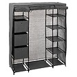5 FIVE SIMPLY SMART - Armoire penderie 3 boîtes tissu gris anthracite - vignette