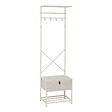 5 FIVE SIMPLY SMART - Dressing Tissa 4 patères 1 tiroir beige - vignette