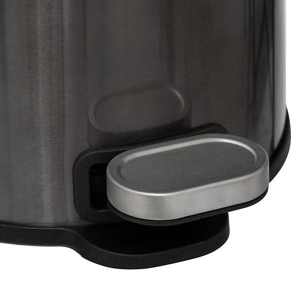 5 FIVE SIMPLY SMART - Poubelle "Delta" 6L métal noir - large