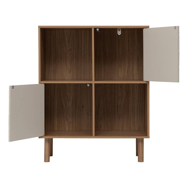 5 FIVE SIMPLY SMART - Etagère 4 cases Mix'N'Match bois et motif rayé - large