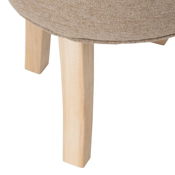 ATMOSPHERA - Tabouret "Adriel" peuplier beige D35x35cm - large