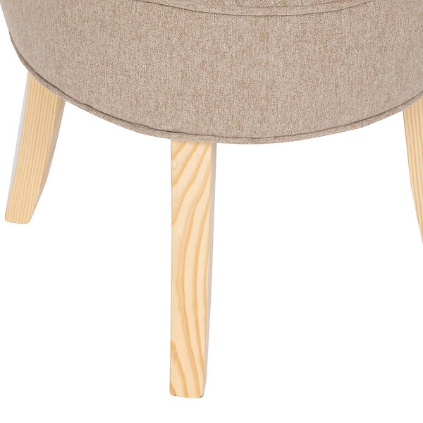 ATMOSPHERA - Tabouret "Firmin" pin beige 58x49x46cm - large