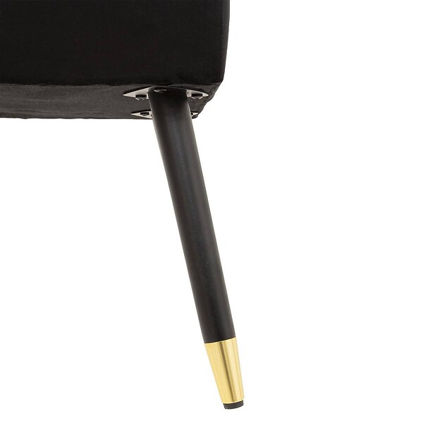 ATMOSPHERA - Banc velours "Salome" noir 100x35cm - large