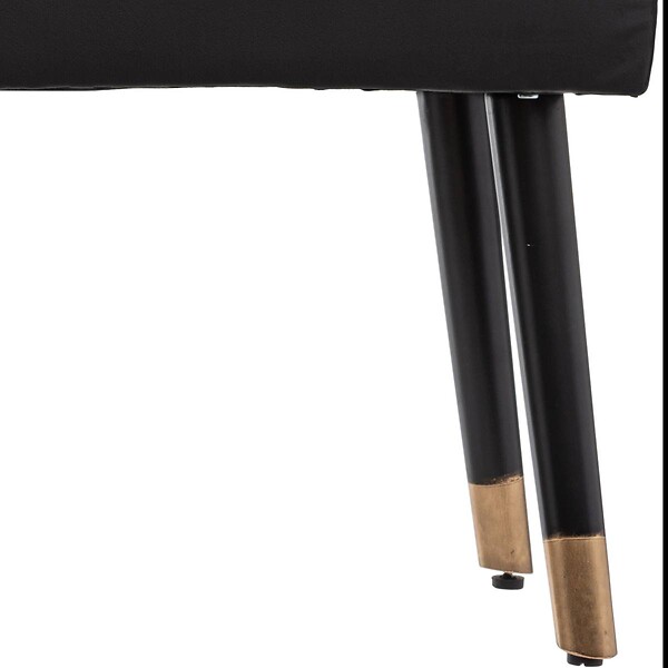 ATMOSPHERA - Banc velours "Salome" noir 100x35cm - large