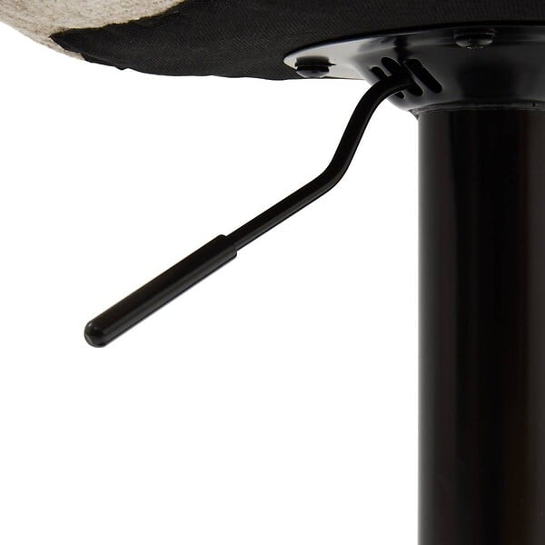 ATMOSPHERA - Lot de 2 tabourets de bar Cirea carré H.105cm pivotant beige noir - large