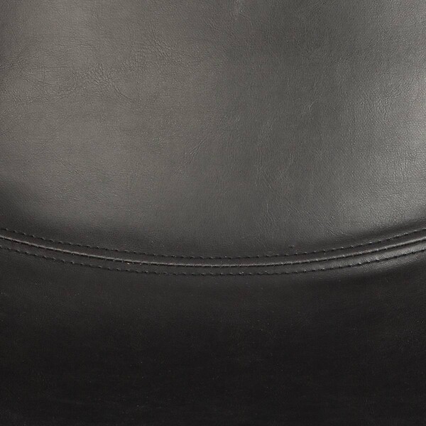 ATMOSPHERA - Lot de 2 chaises de bar "Lois" effet cuir noir - large