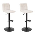 ATMOSPHERA - Lot de 2 tabourets de bar "Delek" beige 104x52x45cm - vignette