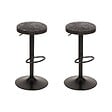 ATMOSPHERA - Lot de 2 tabourets de bar Ilsa gris foncé - vignette