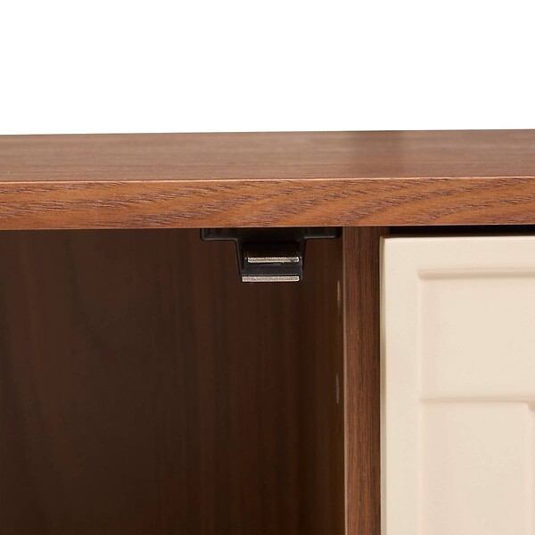 ATMOSPHERA - Buffet 3 portes 6 étagères Jilani marron 150x40cm - large