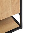 ATMOSPHERA - Buffet 2 portes "Aldea" métal et bois beige 140x80cm - vignette