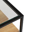 ATMOSPHERA - Buffet 2 portes "Aldea" métal et bois beige 140x80cm - vignette