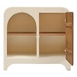 ATMOSPHERA - Buffet 1 porte 4 niveaux Sienna beige H85cm - vignette