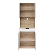 5 FIVE SIMPLY SMART - Buffet de cuisine 4 portes Eat up blanc et bois - vignette