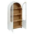 ATMOSPHERA - Vaisselier 4 portes 4 niveaux ivoire H180cm - vignette