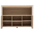 5 FIVE SIMPLY SMART - Buffet 2 portes Roundy blanc ivoire et bois - vignette