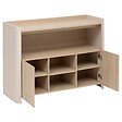 5 FIVE SIMPLY SMART - Buffet 2 portes Roundy blanc ivoire et bois - vignette