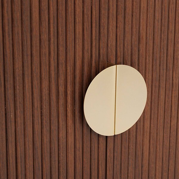 ATMOSPHERA - Buffet 2 portes 1 étagères Wany marron 80x40cm - large