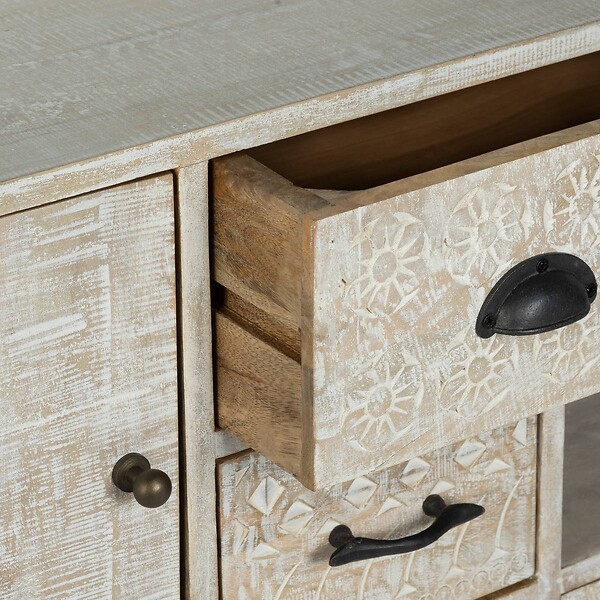 ATMOSPHERA - Buffet 3 portes "Ajay" manguier 115x80cm - large