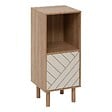 5 FIVE SIMPLY SMART - Etagère 2 cases 1 porte Mix'N'Match bois et motif rayé - vignette