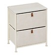 5 FIVE SIMPLY SMART - Chevet Tissa 2 tiroirs beige - vignette
