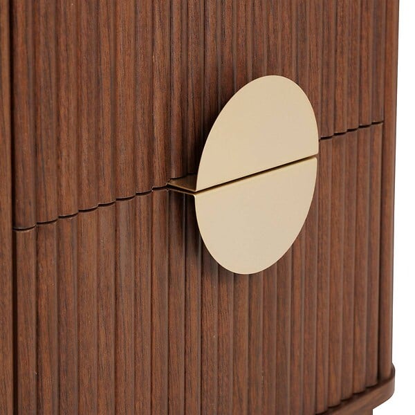 ATMOSPHERA - Table de chevet Wany marron 45x40cm - large