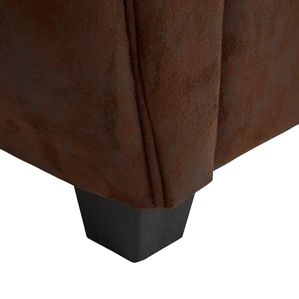 ATMOSPHERA - Fauteuil club "Stanis" effet cuir marron - large