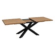 ATMOSPHERA - Table à manger extensible "Olaf" métal et bois L180-220cm - vignette