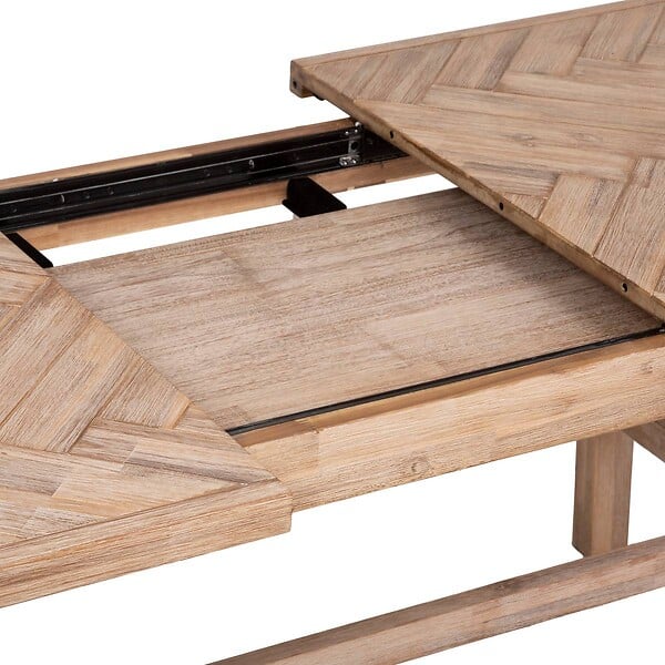 ATMOSPHERA - Table à manger extensible "Aeris" acacia L180-220cm - large