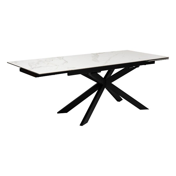 ATMOSPHERA - Table à manger extensible "Boot" blanc 160x90x76cm - large