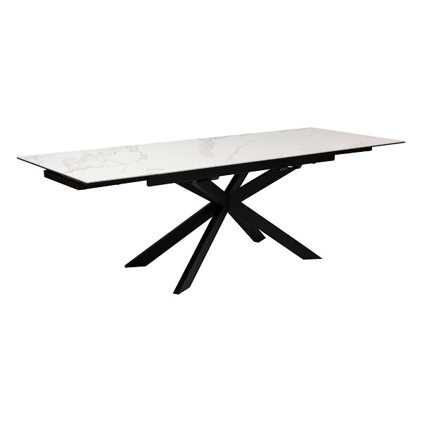 ATMOSPHERA - Table à manger extensible "Boot" blanc 160x90x76cm - large