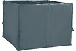HESPERIDE - Rideaux pour tonnelle "Palmeira" 3x3m en polyester ardoise - vignette