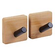 5 FIVE SIMPLY SMART - 2 patères adhésives "Stiky" en métal et bamboo - vignette