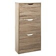 5 FIVE SIMPLY SMART - Meuble range-chaussures 3 tiroirs effet chêne naturel - vignette