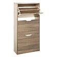 5 FIVE SIMPLY SMART - Meuble range-chaussures 3 tiroirs effet chêne naturel - vignette