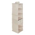 5 FIVE SIMPLY SMART - Rangement chaussures "Groomy" 6 cases avec panier beige 127x30cm - vignette