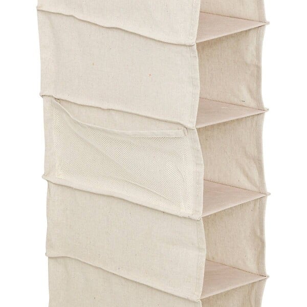 5 FIVE SIMPLY SMART - Rangement chaussures "Groomy" 10 cases avec panier beige 128x15,5cm - large