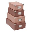 5 FIVE SIMPLY SMART - Lot de 4 boîtes unies Box' rectangulaires rose - vignette