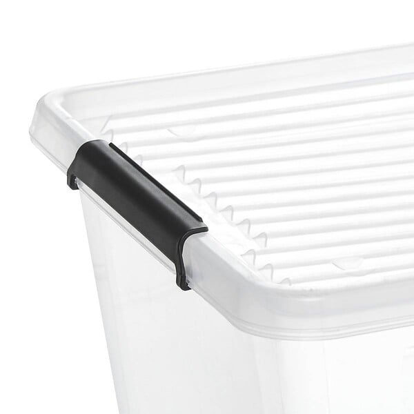 5 FIVE SIMPLY SMART - Boîte de rangement Clip'N Box rectangulaire 40L transparent - large