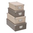5 FIVE SIMPLY SMART - Lot de 4 boîtes unies Box' rectangulaires beige - vignette